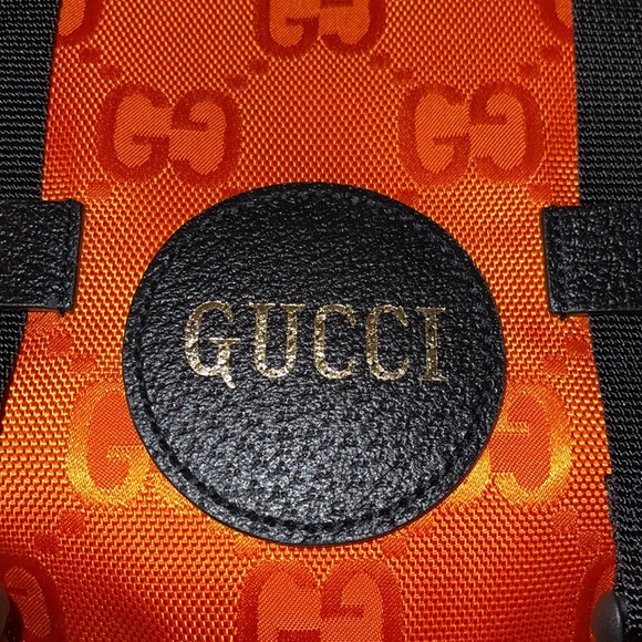 Gucci Off The Grid backpack orange GG ECONYL - Picture 3 of 15